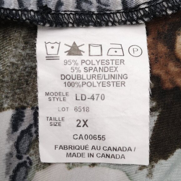 Penningtons Ladies Size 2X Multi Colored Sleeveless Made in Canada Midi Dress - Picture 4 of 7